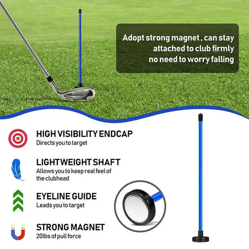 Magnetic Golf Alignment Stick Golf Club Direction Rods Golf Swing Trainer Aid Swing Posture Corrector Golf Supplies Accessories