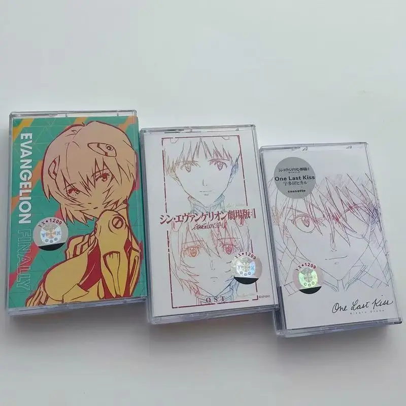 Anime NEON GENESIS EVANGELION EVA Sagisu Shiro Music Tape Greatest Hits OST Album One Last Kiss Cassette Cosplay Soundtracks Box