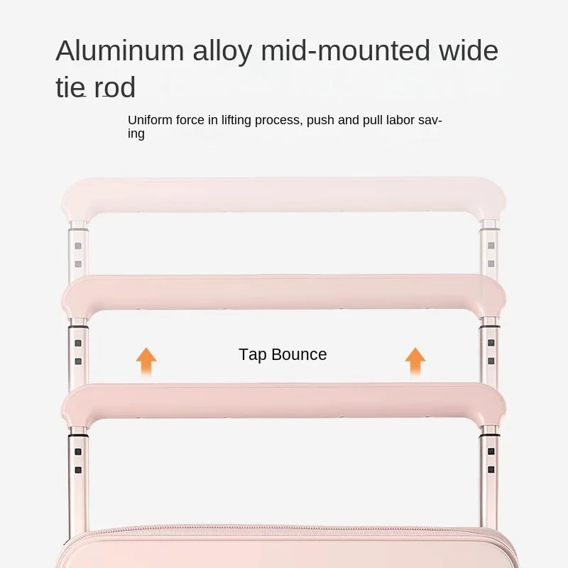 KO-KU Breiter Trolley-Handgepäckkoffer für Damen, neue Frontöffnung, 20-Zoll-Boarding-Box, 25/27 Zoll Reisepasswort, Stummschaltungsrad, Gepäck