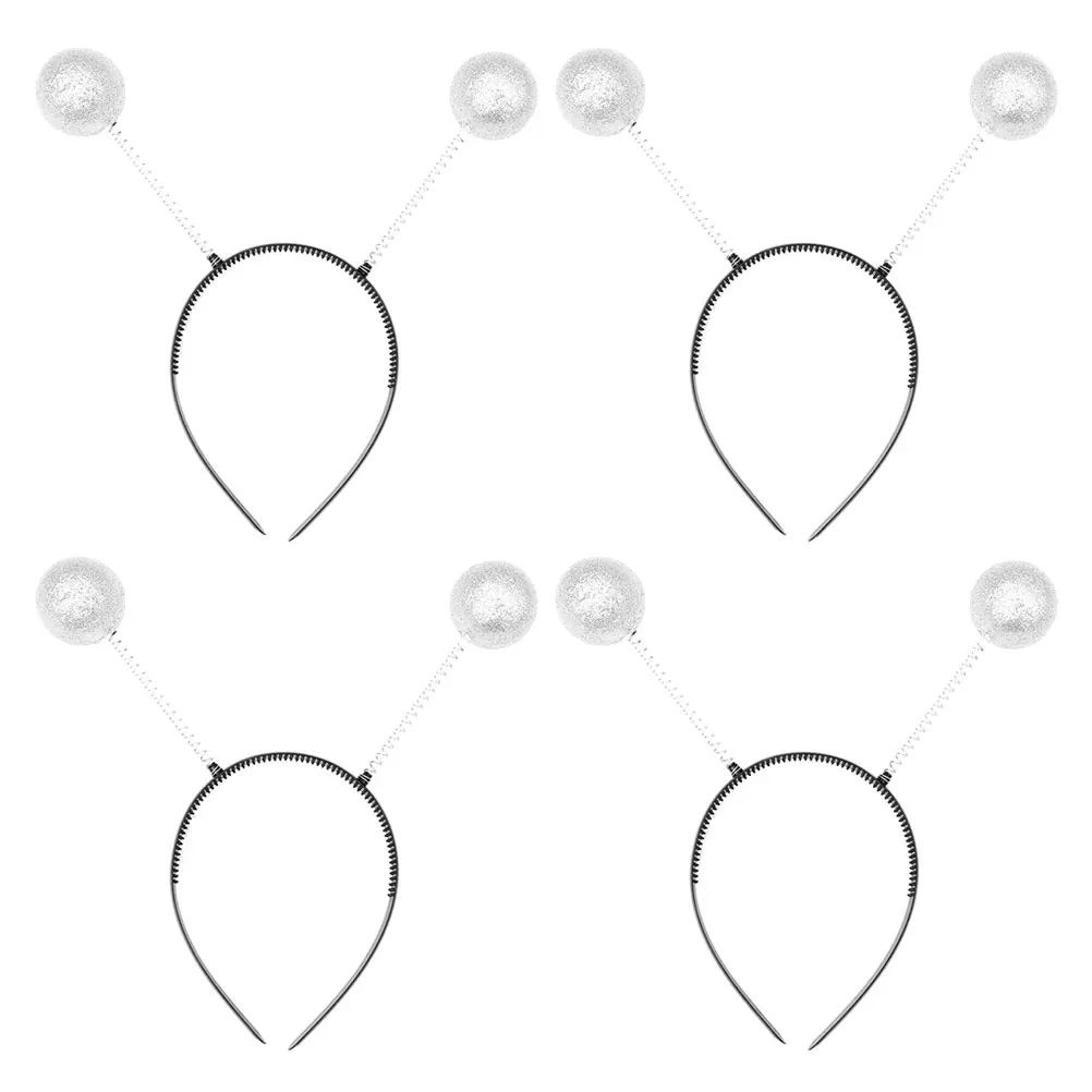 

4 Pcs Foam Ball Hair Hoops Creative Headdresses Funny Wear Delicate B Decor Accessories Plastic Costume photos festival