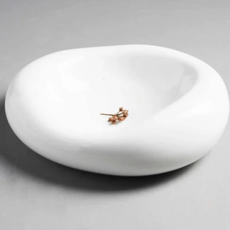 Drum-shaped Ceramic Plates, Japanese Plates, Hotel Restaurants, High-grade Artistic Conception Plates, Insulation Tableware.