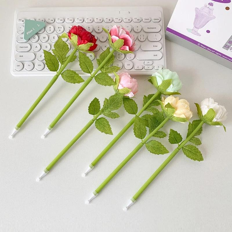 

High-value Simulated Flower Gift Pen Student Creative Desktop Bouquet Decorative Pen DIY Handbook Writing Ballpoint Pen