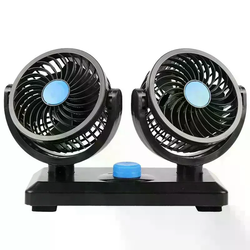 Professional Dual Fans 360 Rotation Multi Angle Cooling Fan For Sedan RV Truck Boat Vehicles Camping Office Desk Use Accessory