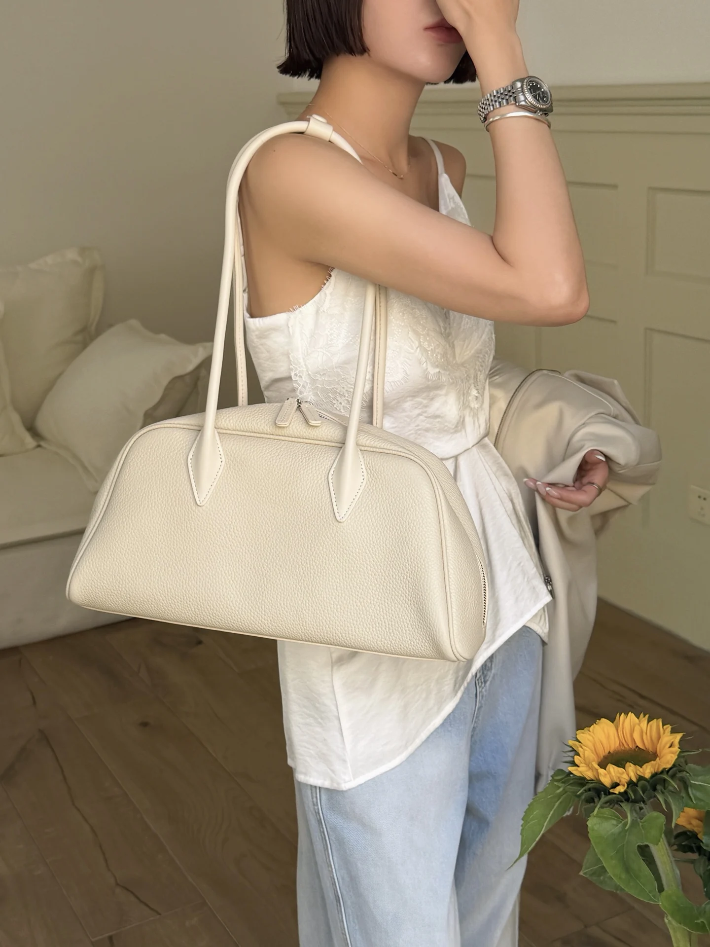 

Натуральная кожаная женская сумка через плечо класса люкс от дизайнерского бренда, из воловьей кожи, сумка-тоут для женщин, сумка с верхней ручкой