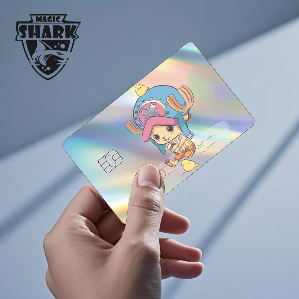 ملصق فيلم Magic Shark Luffy Nami Zorro Laser ثلاثي الأبعاد اللامع لبطاقة الائتمان بخصم البنك