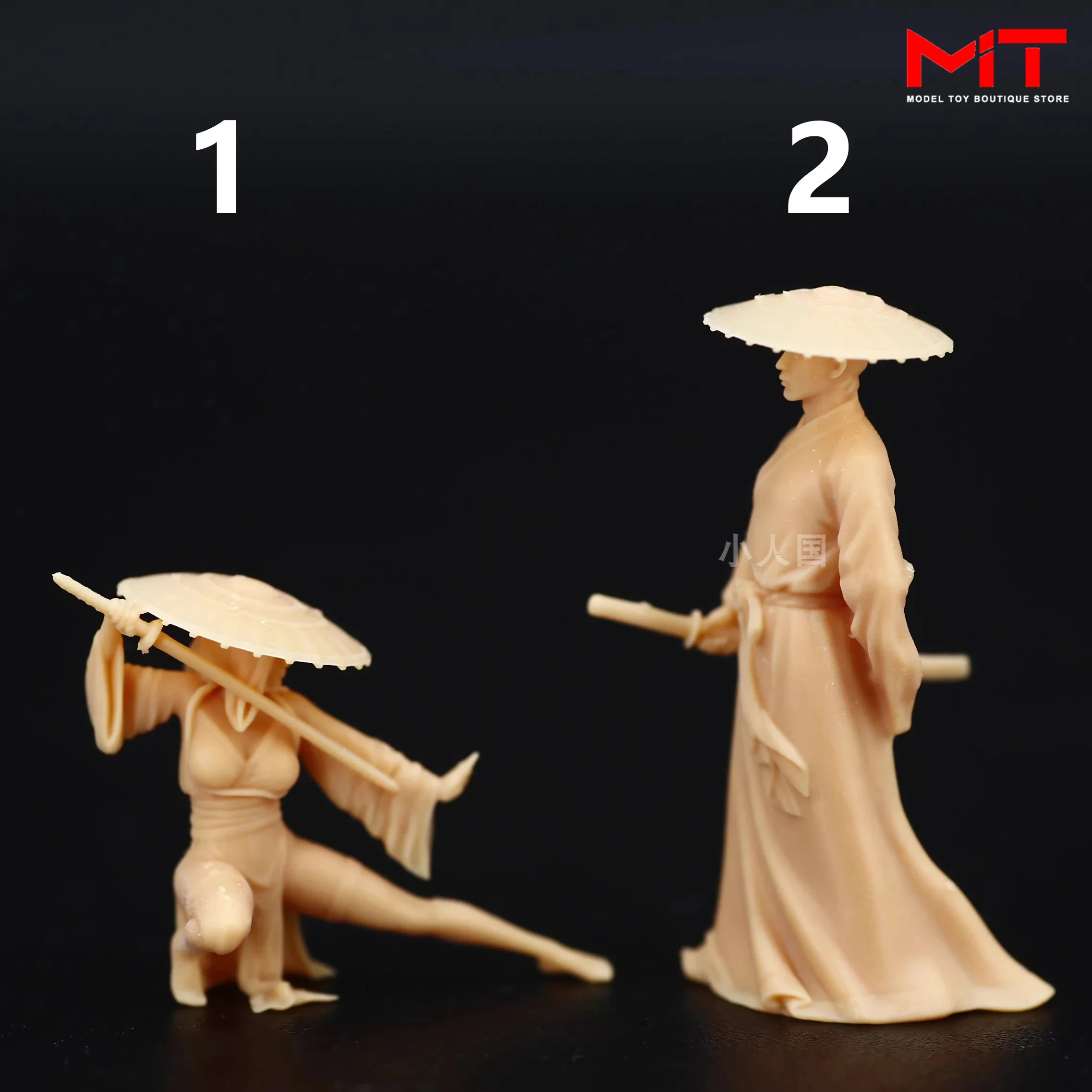 

Miniatures Figures 1/64 1/43 Male Female Swordsmen Warriors 3D Print Resin Doll Diorama Scene Props Model For Cars Home Decor