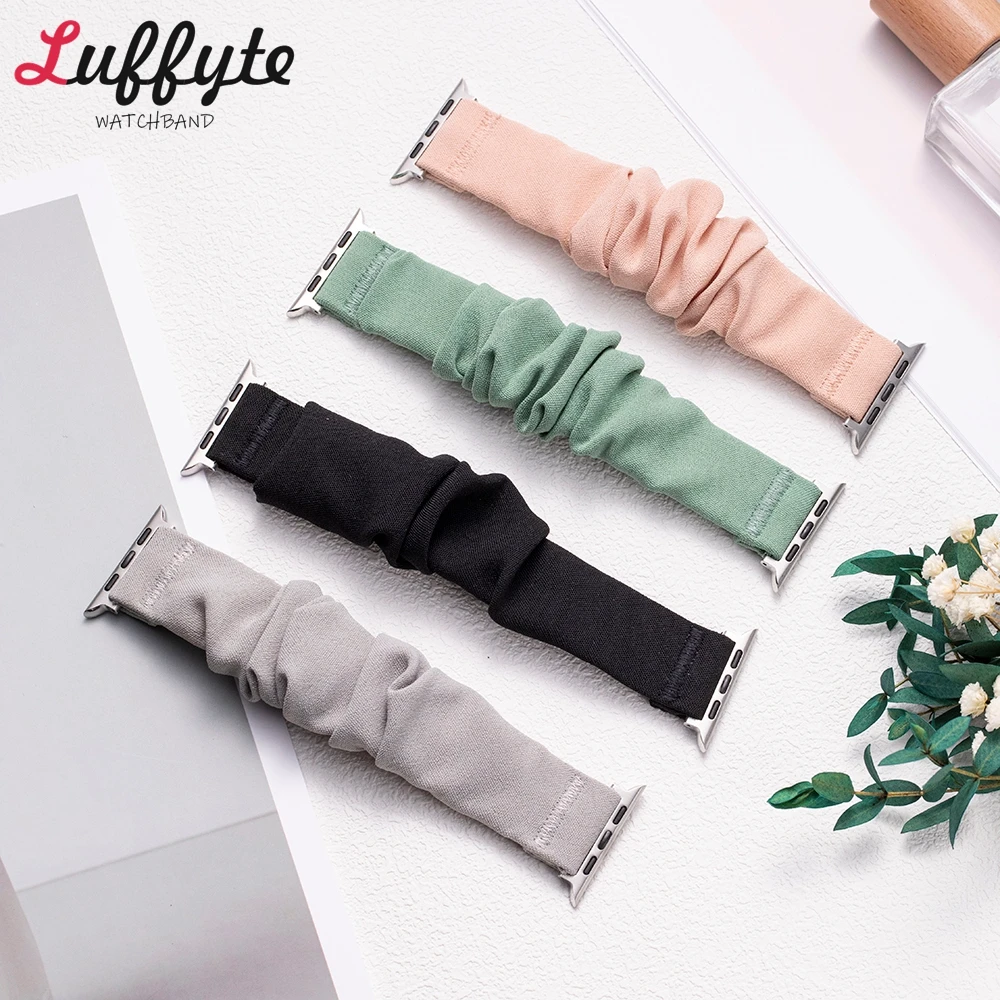 Soft Elastic Wrist Band for Apple Watch 1-10 SE Ultra Strap for Iwatch 49/46/45/44/42/41/40/38mm Ladies Bracelet image 2