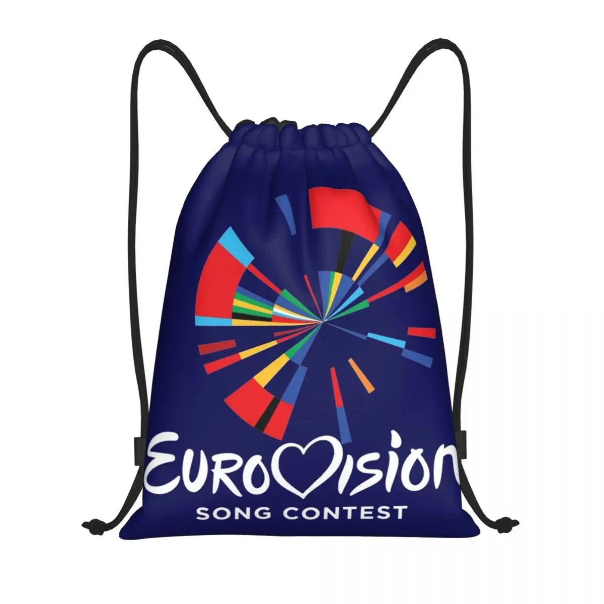 Custom Eurovision Song Contest Drawstring Bags for Training Yoga Backpacks Men Women Sports Gym Sackpack