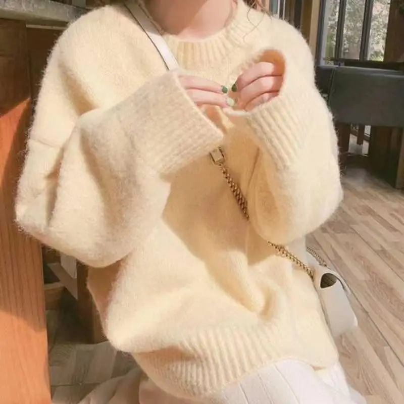 

2023 Autumn And Winter New Loose Leisure Elegant Women's Pullover Sweater Fashion Comfortable Style Versatile Female Sweater