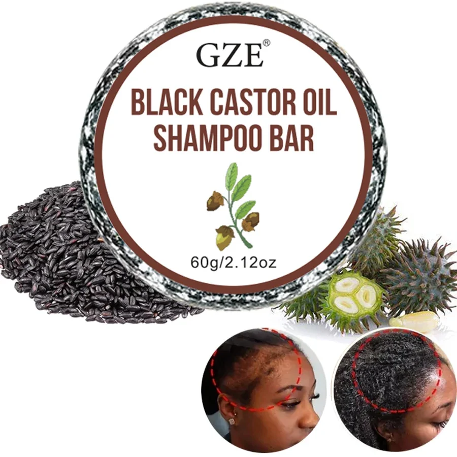 GZE Jamaica Black Castor Oil Shampoo Bar Soap for Hair Thickens & Strengthens - Helps Dry Curly & 4c Hair Moisturizing