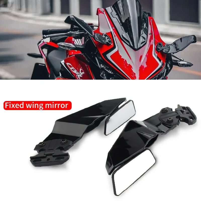 جديد cbr650r مرآة الرؤية الخلفية دراجة نارية لهوندا CBR 650R CBR250R CBR600R CBR1000R تعديل الرياح الجناح قابل للتعديل مرآة الرؤية الخلفية