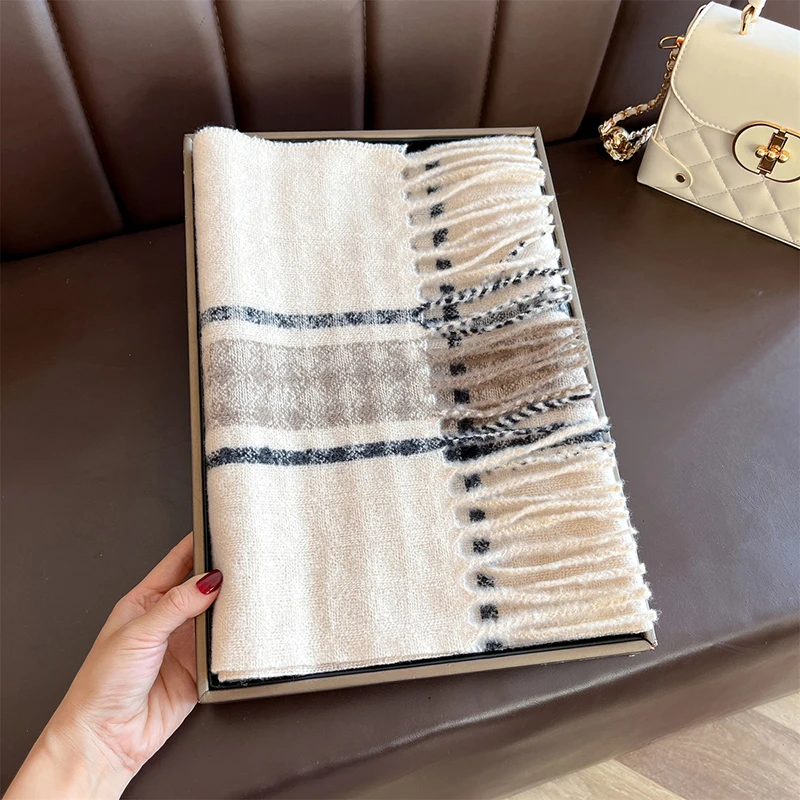 

Winter Female Lattice Imitation Cashmere Scarf Autumn Winter Thick Fashion Warm Wild Neck Scarves Shawl Poncho Echarpe Stole