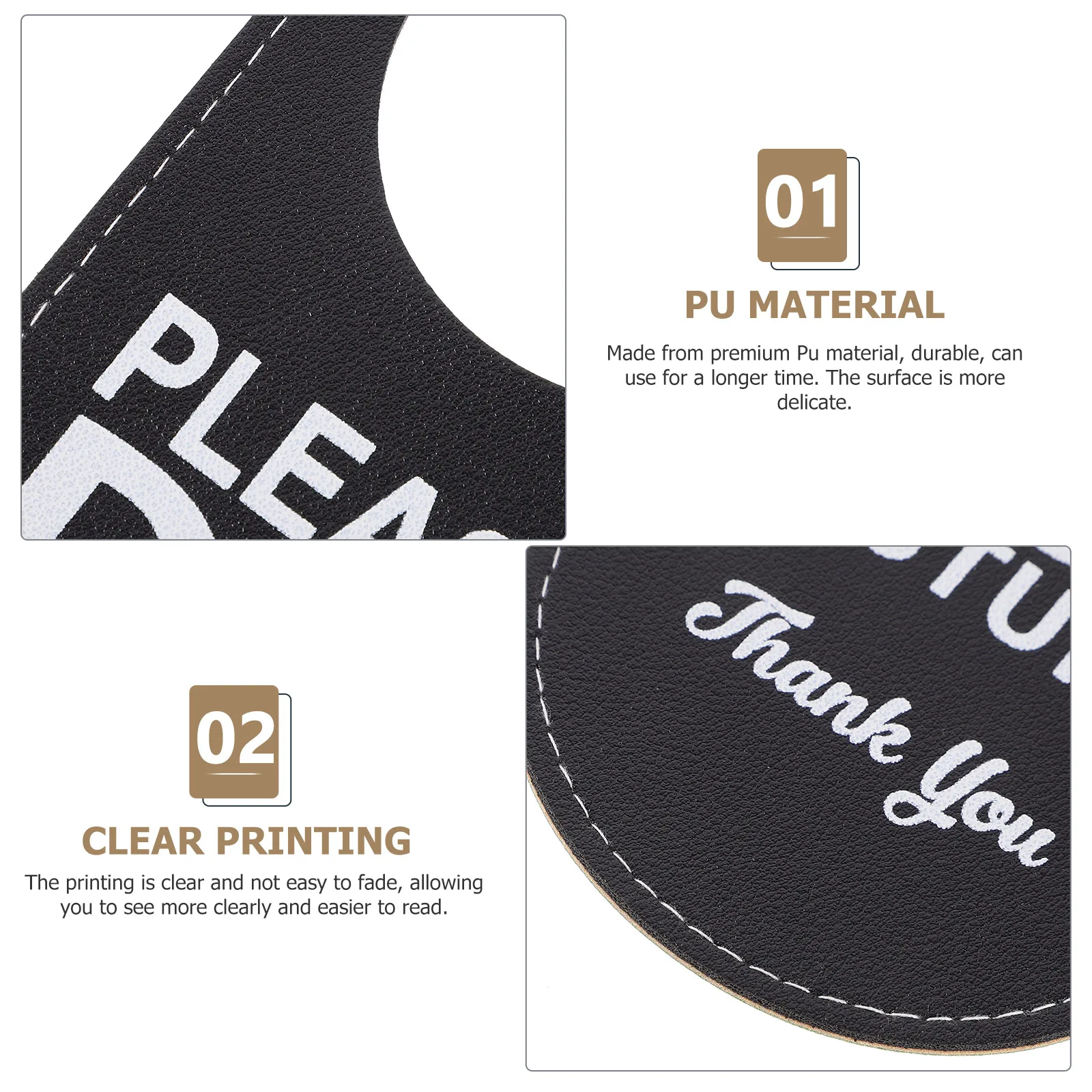 

Premium Pu Door Sign for Bedroom Privacy Do Not Disturb Hanger Delicate Surface Double Sided House Numbers Please Knock
