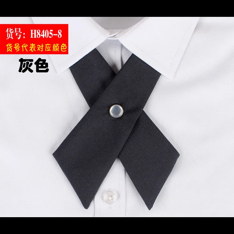 Cross Bow Ties for Men Women Solid Business Casual Cross Tie Formal Dress Men Wedding Metal Collar Cross Bowtie butterfly