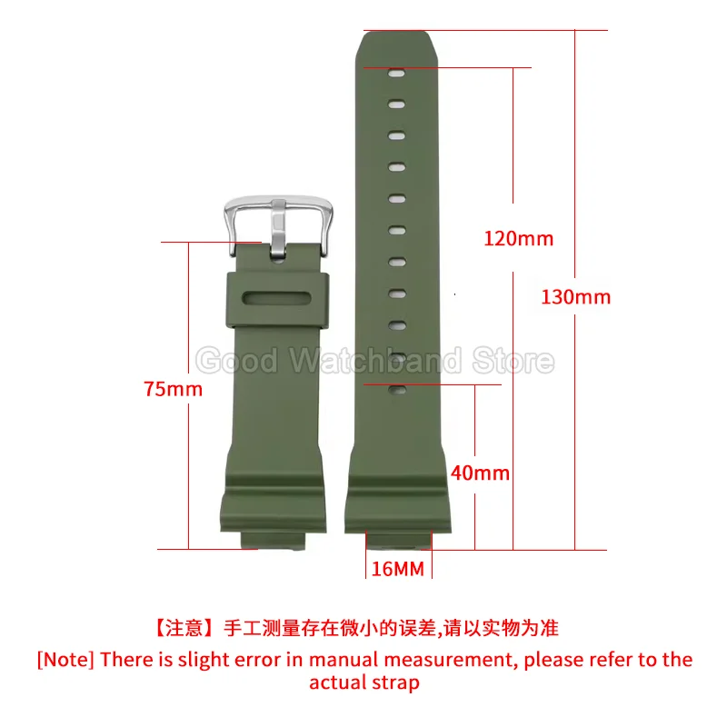 Long Time Comfortable Wearing Silicone Watch Bracelet 16mm for Casio G-SHOCK GM 5600 DW 5610 GA 2100 S5600 Rubber Watch Strap