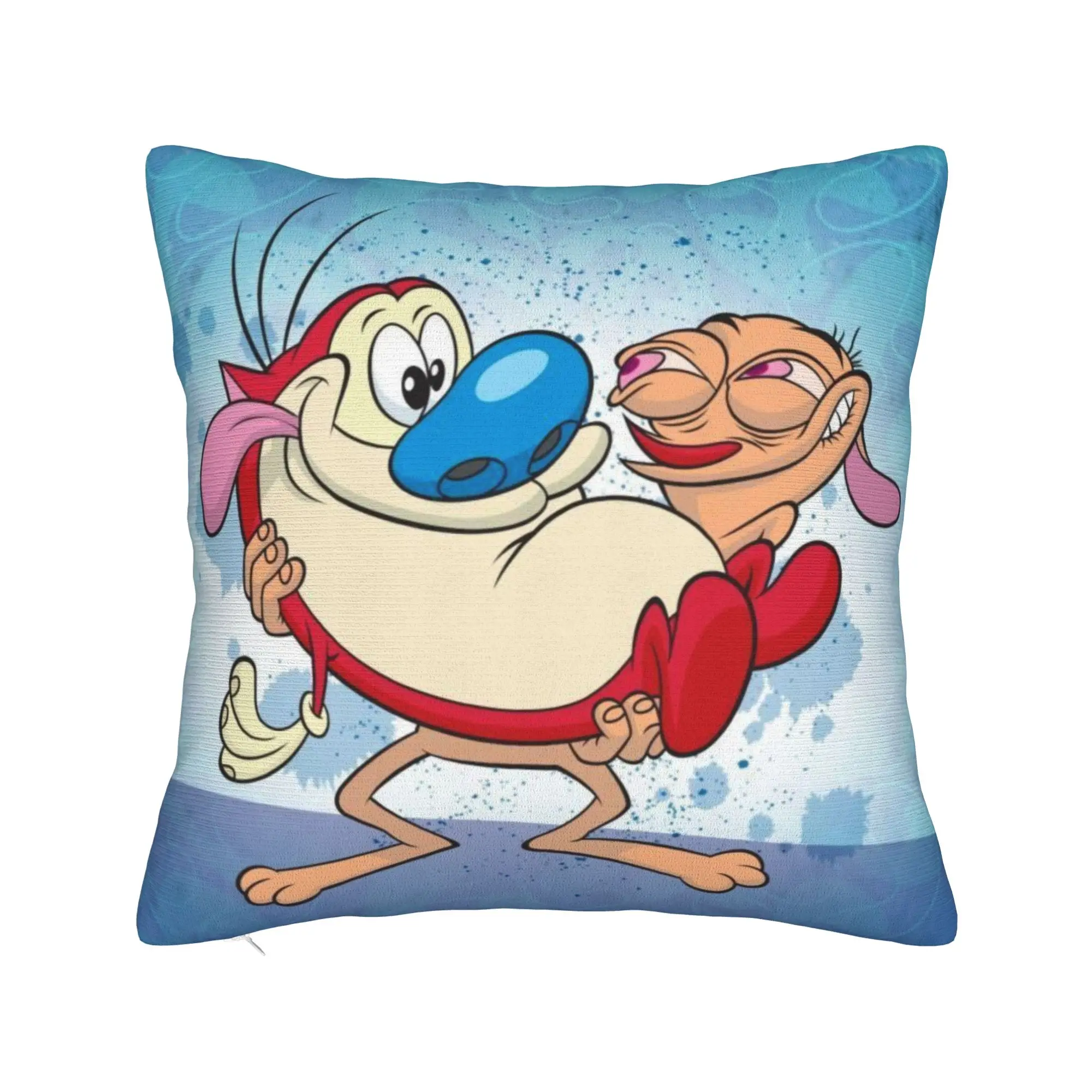 Decorative Pillowcase The Ren & Stimpy Show Cartoon Merch Home  Throw Pillow Case Cover Zipper Multi-Size