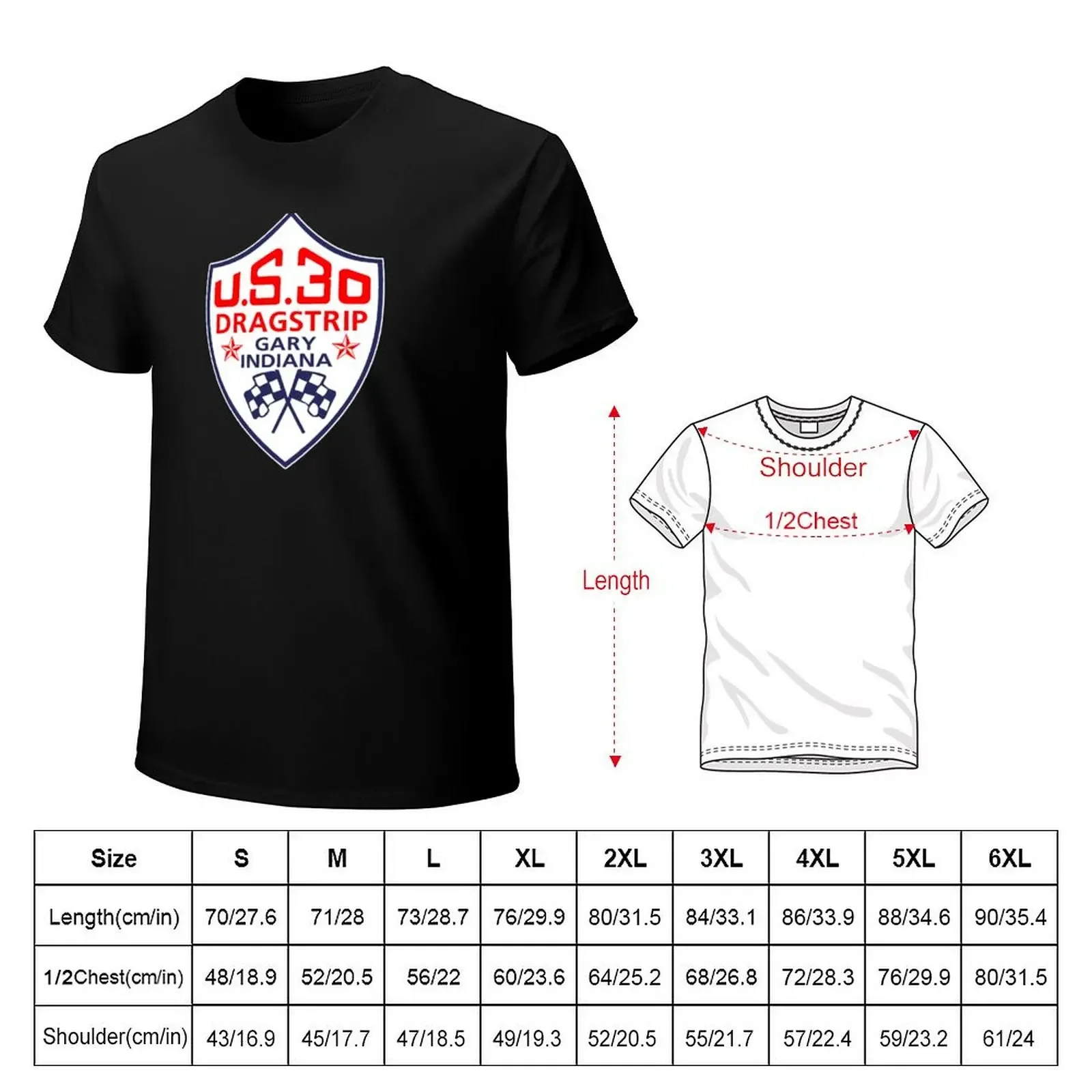 U.S.30 Dragstrip Shirt T-Shirt vintage anime shirt shirts graphic tee hippie clothes mens fashion