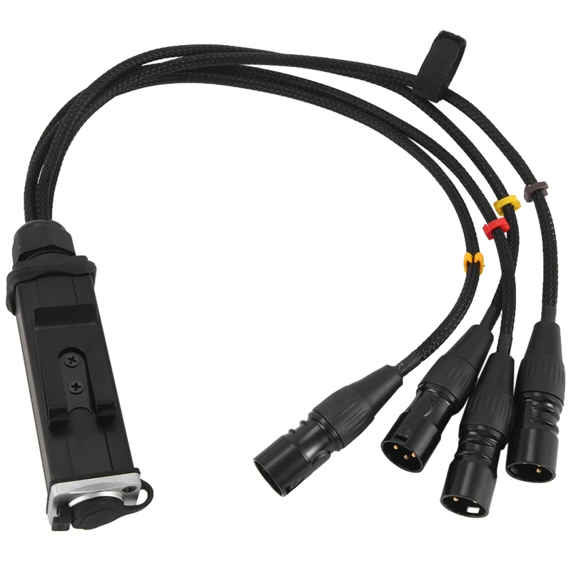 

RJ45 CAT5 Shielded Cable To 4 Channel 3-Pin XLR Male Connectors Multi-Network Receiver Cable For Stage Studio