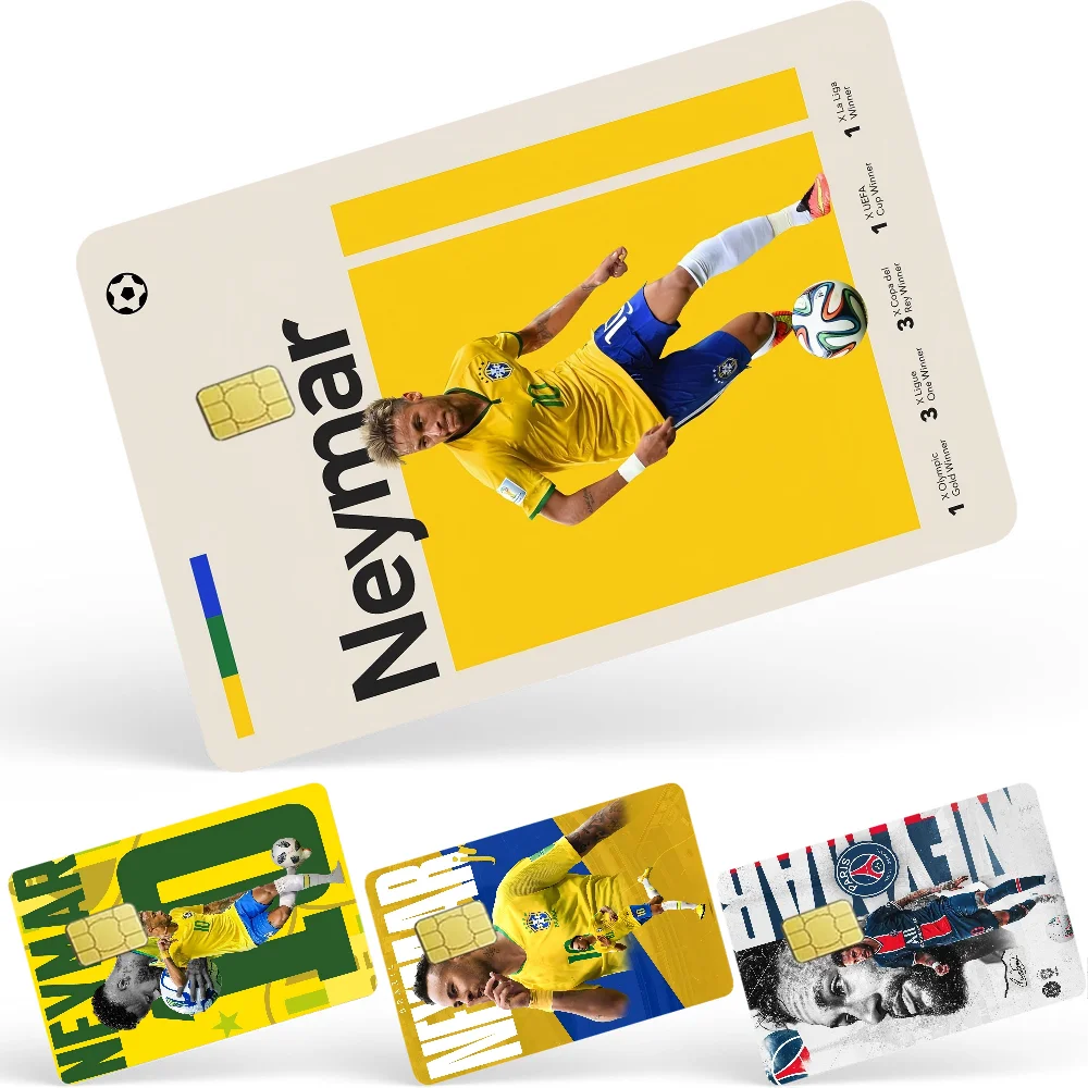 

N-Neymar Stickers Anime Matte Front Skin Film Sticker Cover For Small Chip Credit Card Debit Card