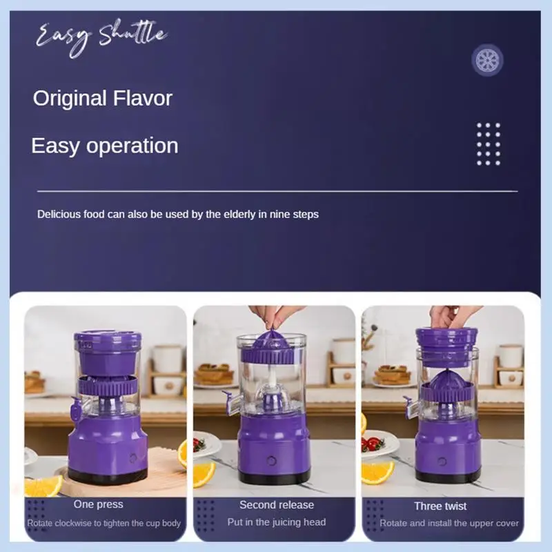 

EAS-Portable Mini Electric Juicer Mixer Extractors USB Rechargeable Blender Fruit Juice Orange Juice Maker Household Durable