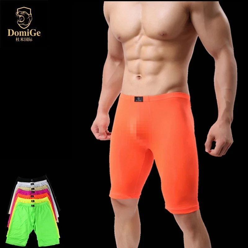 

Summer Spring See Through Men Glossy Shorts Fitness Plus Size Sports Skinny Workout Tight Joggers Bottoms