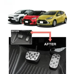 Aluminum Alloy Car Foot Pedal Pads Accelerator Gas Brake Pedal Cover For Toyota Yaris Cross Aqua Yaris 2021+