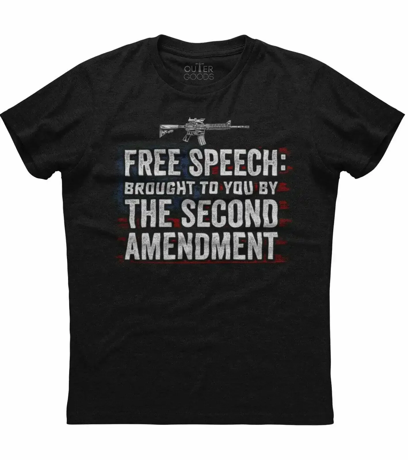 Free Speech Brought To You By The Second Amendment. Funny Patriotic Phrase T-Shirt. Cotton O-Neck Short Sleeve Mens T Shirt New