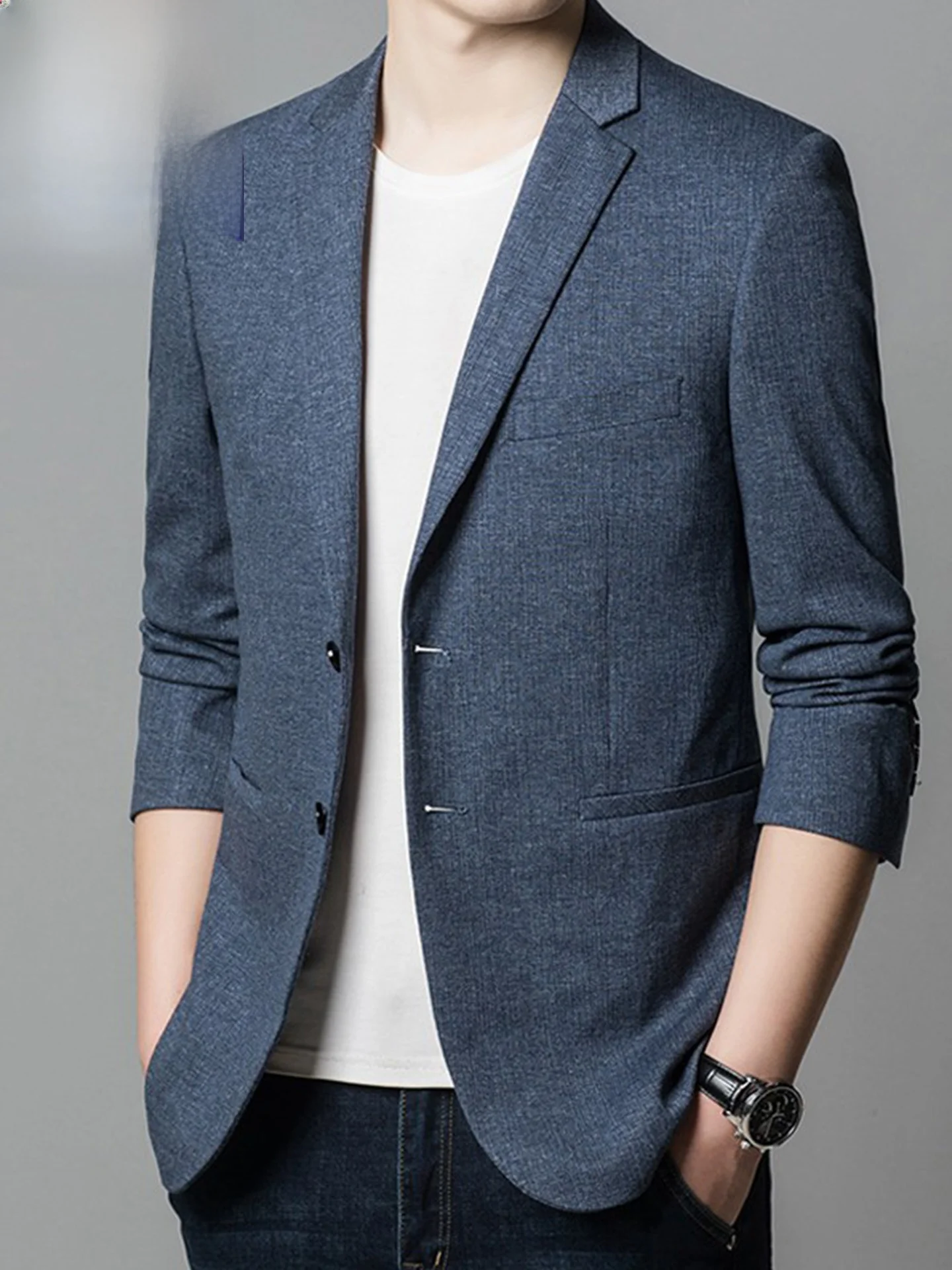 

Casual Men's Suiting Jaet Iron-Free Spring Autumn Middle Youth Slim Fit Woodpeer Brand Faion Urban Sle Long Sve Bu...
