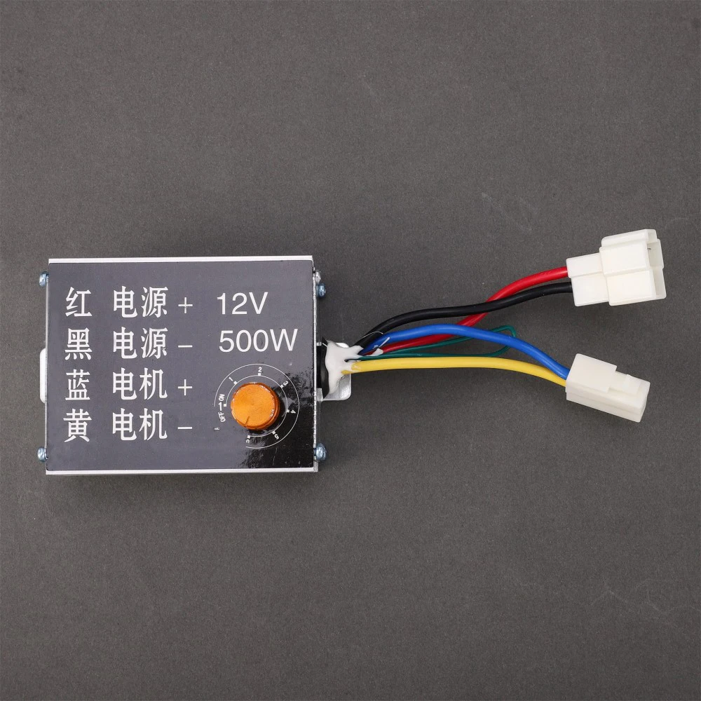 

12V/24V 500W High Power Electric Fertilizer Speed Controller with Switch DC Motor Speed Regulator DC Motor Speed Governer