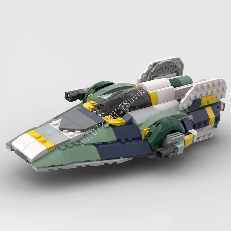 475PCS A-Wing Prototype Starfighter Space War Military MOC SpaceShip Battle Model Building Blocks DIY Education Model Toys Gift