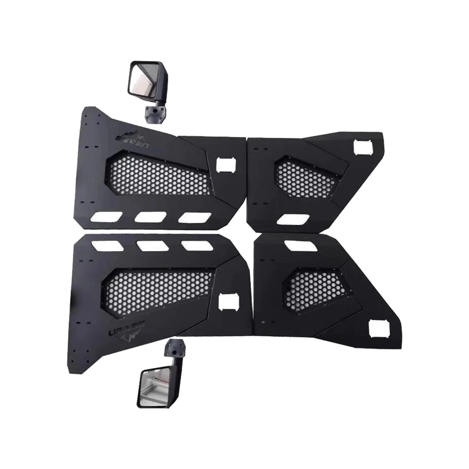 For Shanghai Sanfu J365 Half Iron Doors 4 Tube Doors Front&Rear Tubular Doors With Side View Mirrors Fit For Jeep W Rangler JK -