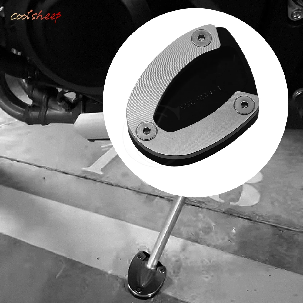 Motorcycle Kickstand Pad Extension For Street Triple 765 765S 765R 765RS R675 675 675RX Foot Side Stand Plate Accessories Black