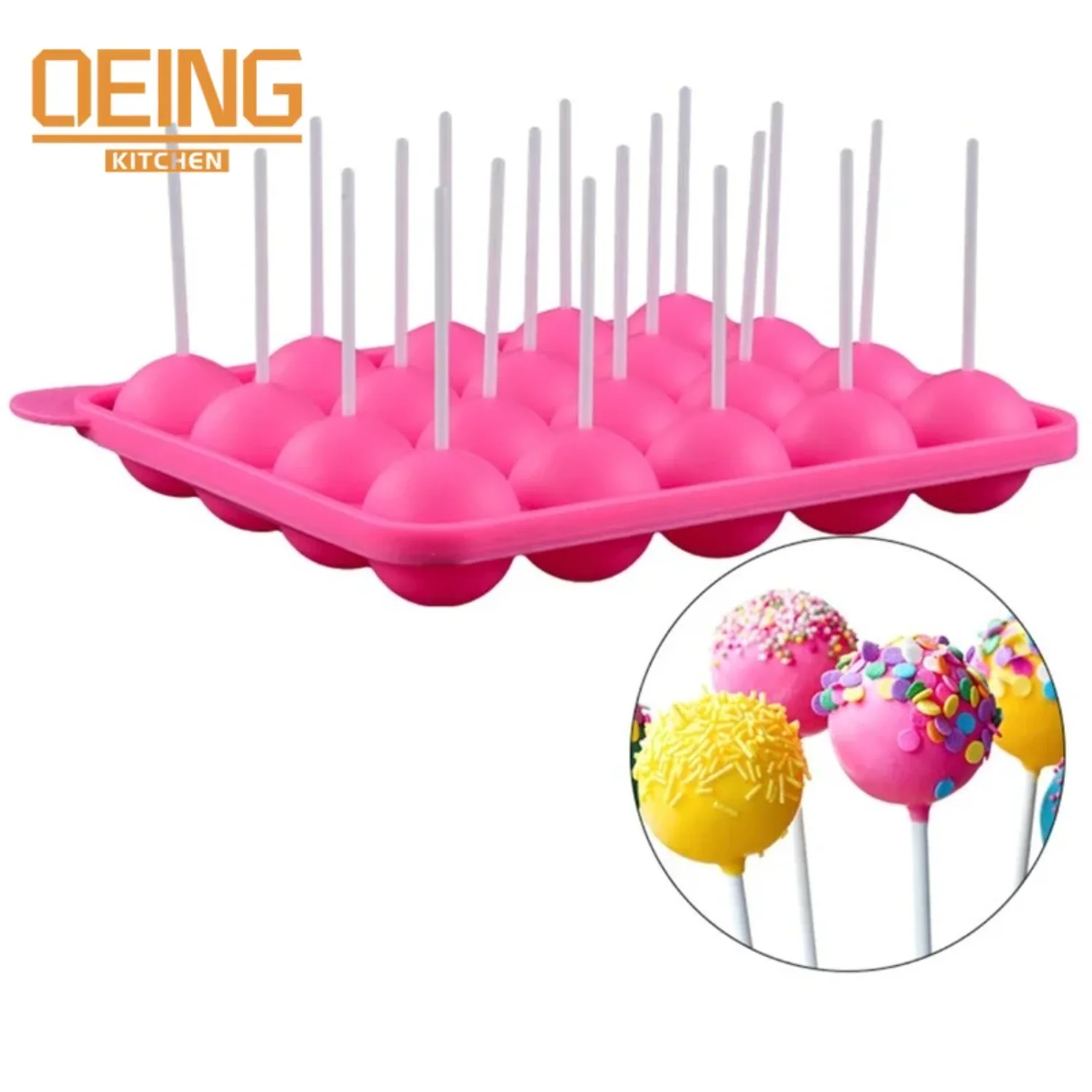 20 /12 Holes Lollipop Mold Cake Pops Mold Chocolate Candy Silicone Mold  Lollipop Maker Tool Cake Baking Mold Moule A Gateaux