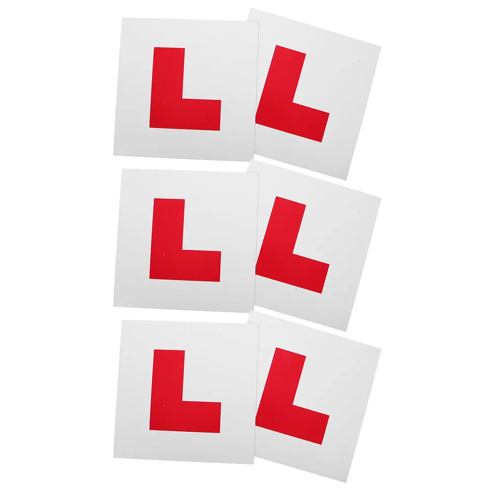 

6Pcs Novice Driver Sticker Magnetic for Car Front Rear High Visibility PVC Learner Plates Auto Accessories Magnet