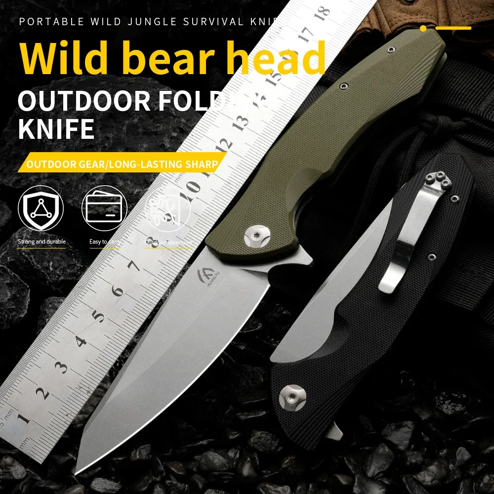 Cuchillo plegable multifuncional de alta calidad: cuchillo de supervivencia para acampar al aire libre, cazar y situaciones de emergencia, regalo para hombres