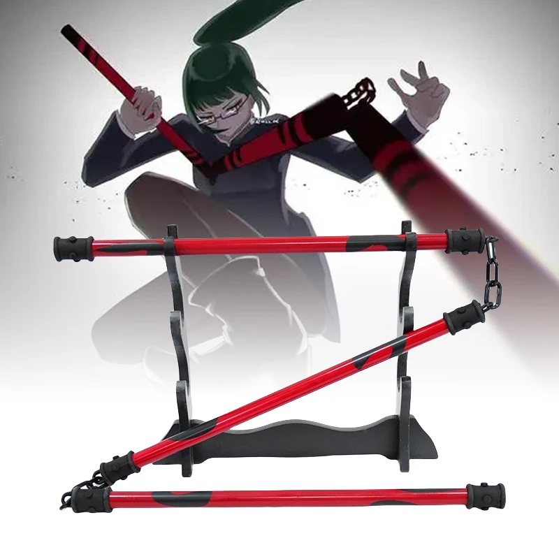 19 pulgadas Zenin Maki Sansetsukon Katana Anime Jujutsu Kaisen Cosplay espada de utilería tamaño Real japonés Katana samurái Sabre juguete para regalo