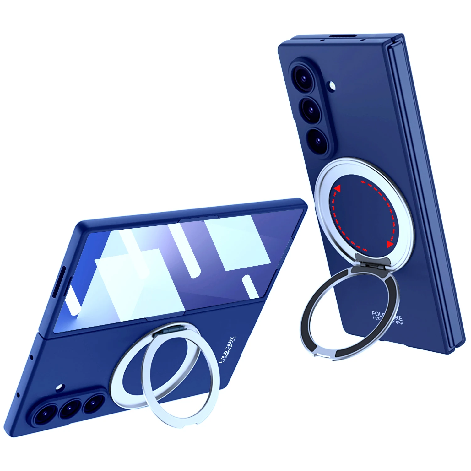 

Pop Rotating Bracket Magnetic Wireless Charging Phone Case For Samsung Galaxy Z Fold 7 ZFold7 With Film Full Protective Cover