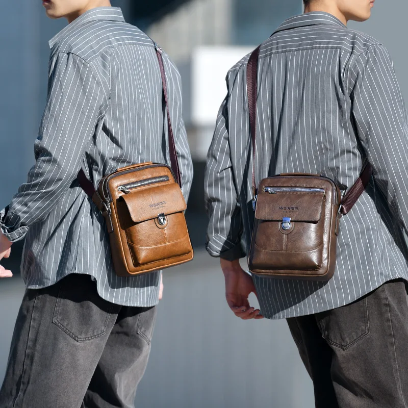New Casual Men's Crossbody Bag with A High-end Feel, Versatile Single-shoulder Bag and Large Capacity, Waterproof Crossbody Bag