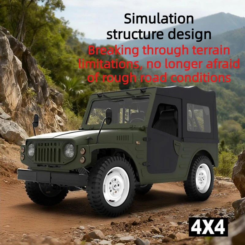 New WPL C84 1/10 RC Off Road Car 4WD Cool LED Lights Remote Control Vehicle Scale Model Toy Perfect Gift for Kids and Adults