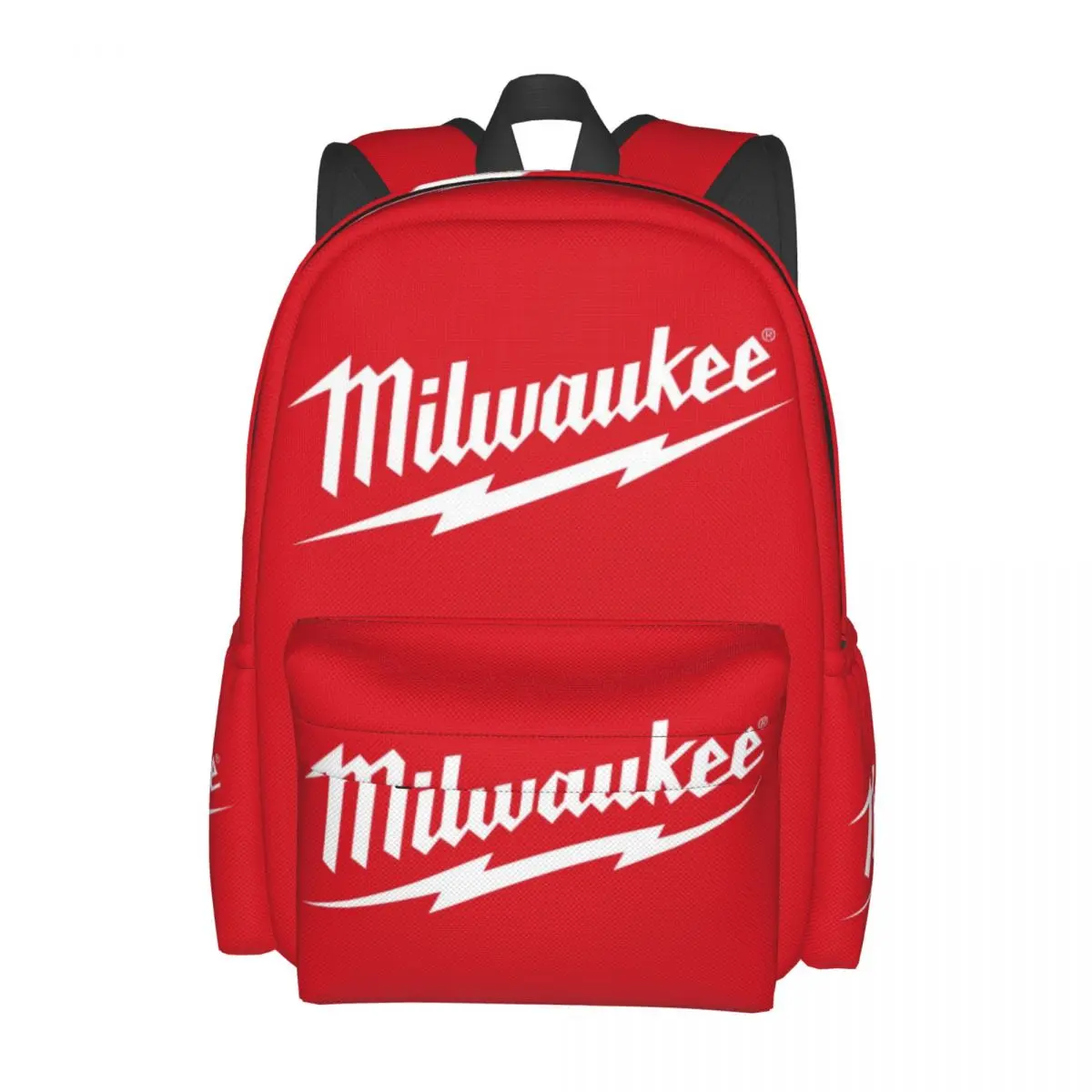 Popular W-milwaukeed Logo Student School Bookbag Canvas Daypack Elementary High College Travel Bags 17in