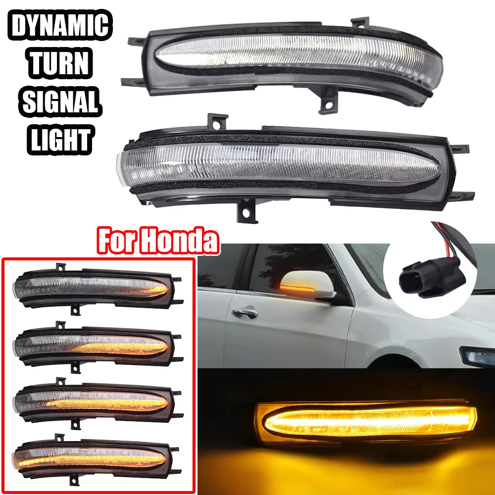 

Dynamic LED Side Mirror Blinker Light Turn Signal Indicator Lamp For Honda Accord MK7 Civic 3 5 Door Hatchback Inspire Acura TSX