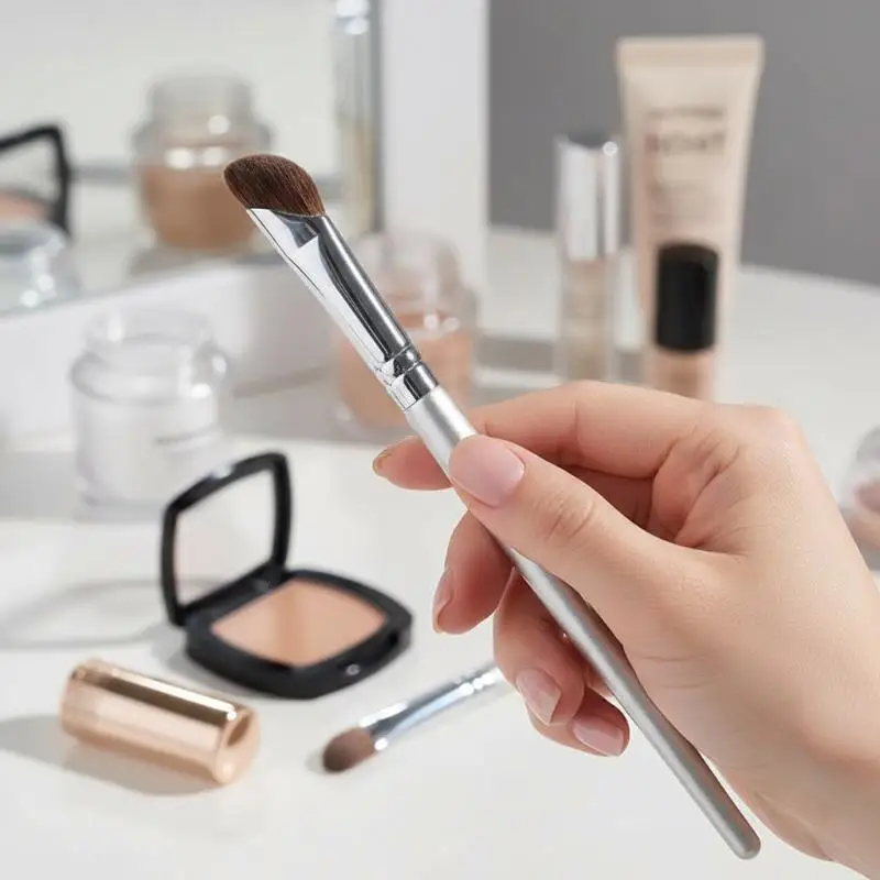 2Pcs Sickle Shaped Nasal Shadow Brush Soft Bristles For Daily Professional Makeup Use Beauty Tool