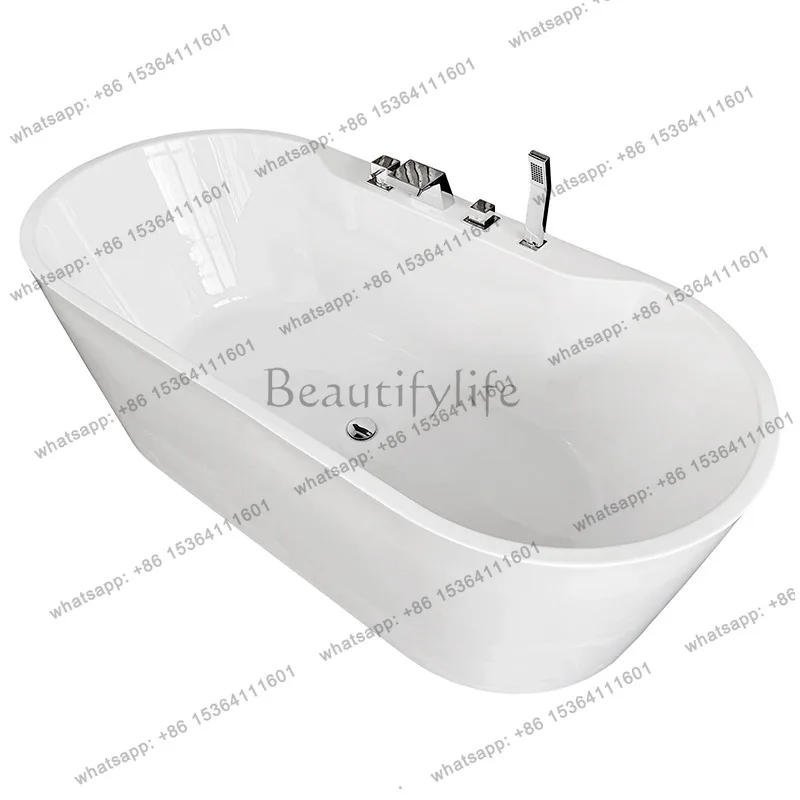 Bubble Tub B & B Hotel Independent Integrated Cylinder Adult Household Acrylic Seamless Bathtub