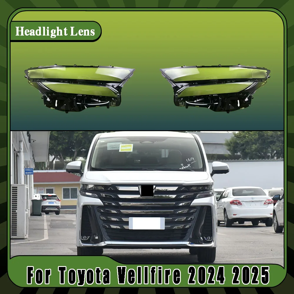 Car Front Lens Light Head Lamp Lampcover Headlight Shell Transparent Lampshade Headlight Cover For Toyota Vellfire 2024 2025