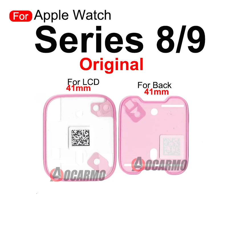 لساعة أبل Series8 9 41 مللي متر 45 مللي متر S8 S9 شاشة LCD أمامية لاصقة خلفية خلفية ملصق شريط لاصق استبدال