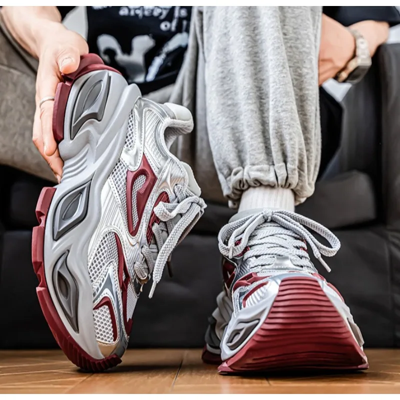 

Low-Top Thick Platform Man Casual Sneaker Spring and Autumn Designer Trend 2026 Comfortable High Quality Sneaker Shoes for Men