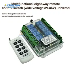 8 Channel Wireless RF Remote Control Switch 12V/24V/36V/48V/72V/110V/220V 8 Keys 10 Keys Wireless Remote Motor Control Switch