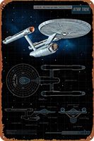 U.S.S. Enterprise NCC-1701 Poster Metal Sign Tin Metal Retro Wall Decor for Home,Street,Gate,Bars,Club