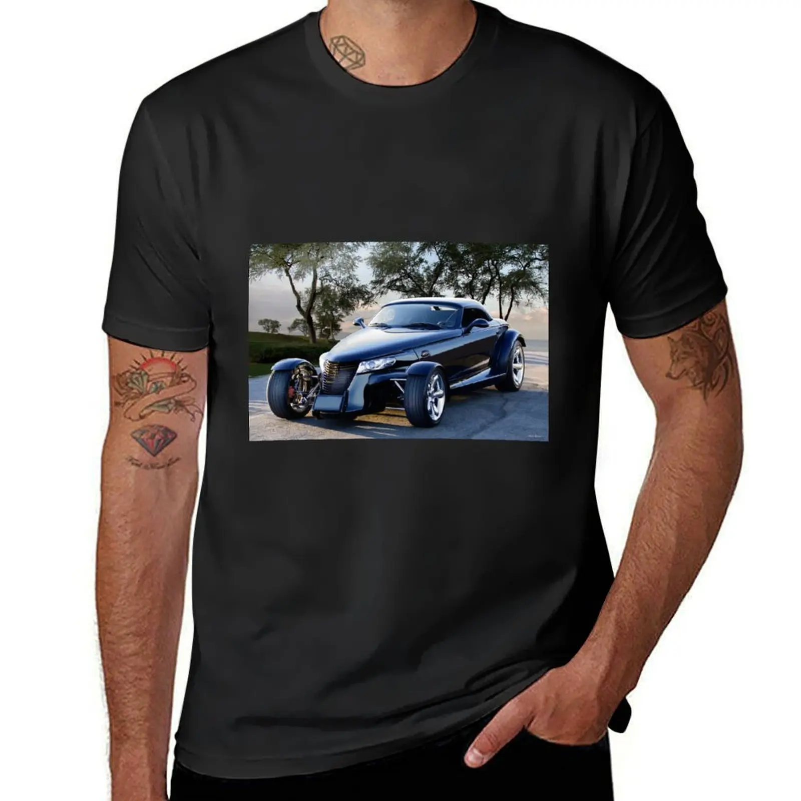 2000 Plymouth Prowler 'Panther' 3 T-Shirt hippie clothes anime Men's cotton t-shirt