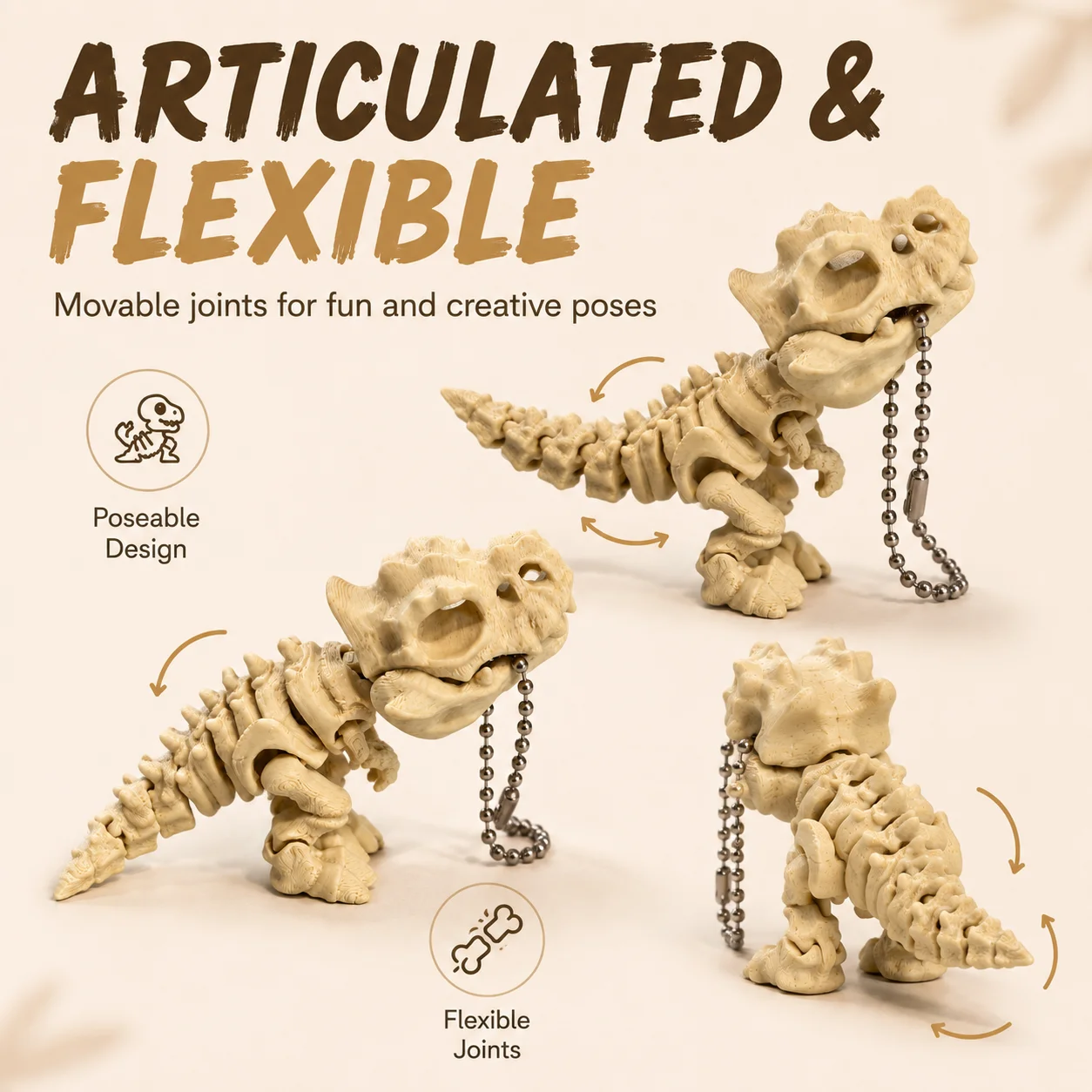 Model szkieletu Tyranozaura Re – 3D Printing Keychain recenzja i cena